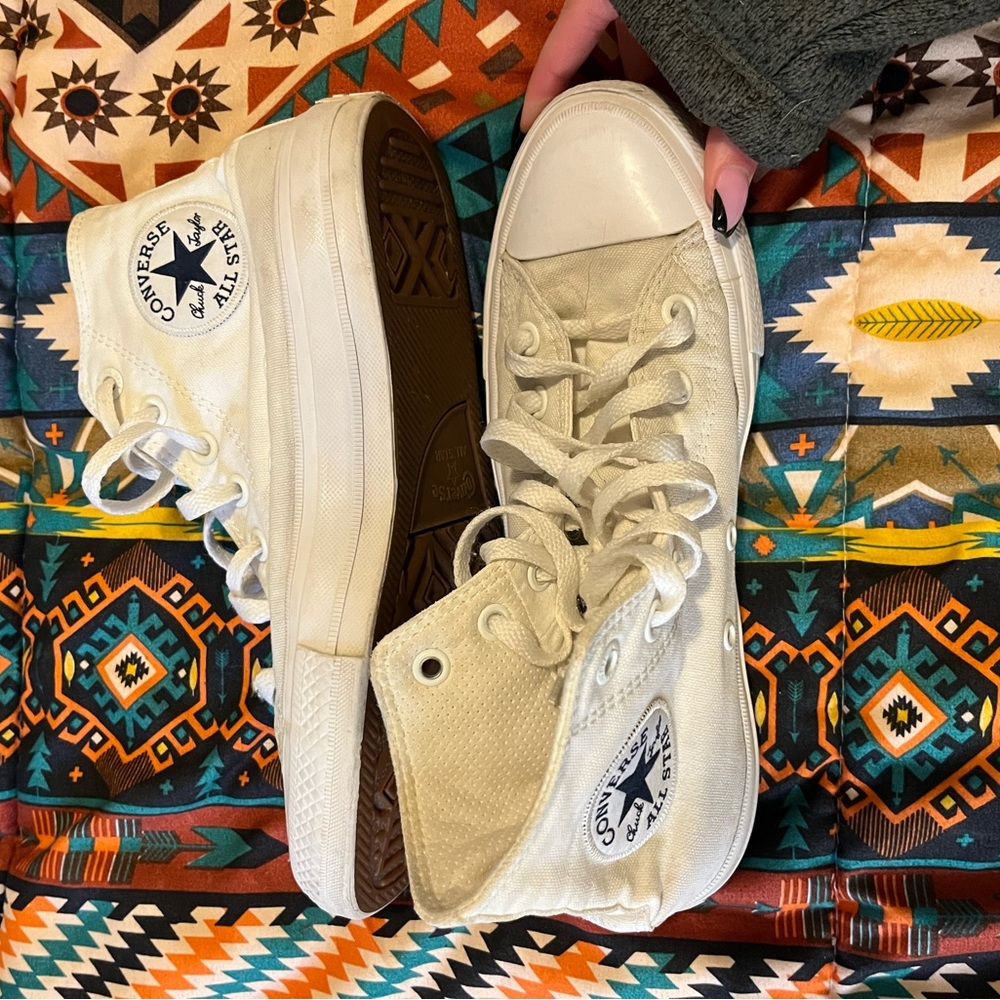 Converse White High-Top Sneakers